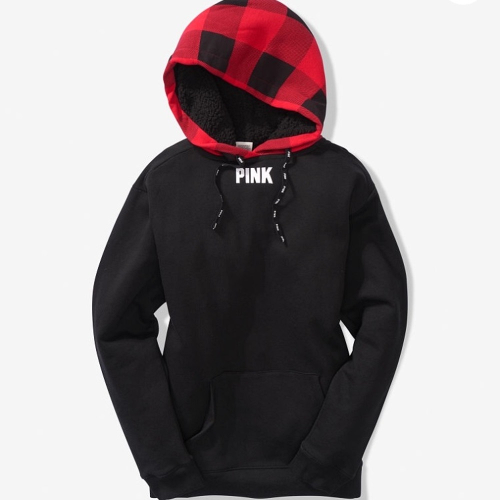 PINK Sherpa Lined Pullover